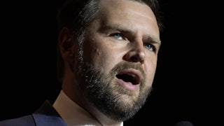 JD Vance at a campaign rally in Middletown, Ohio