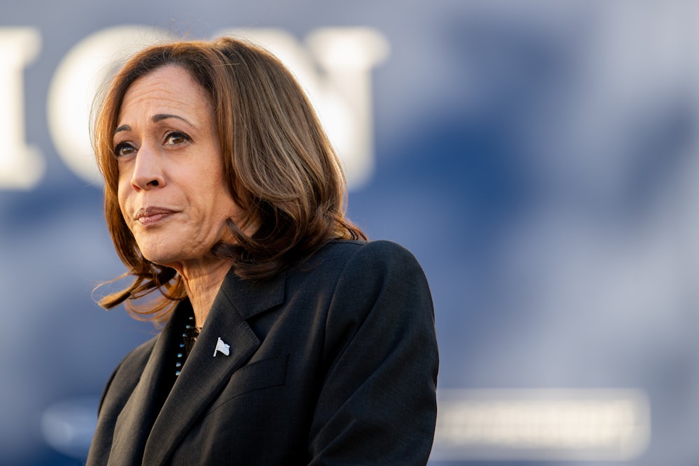 Harris at a campaign rally at South Carolina State University
