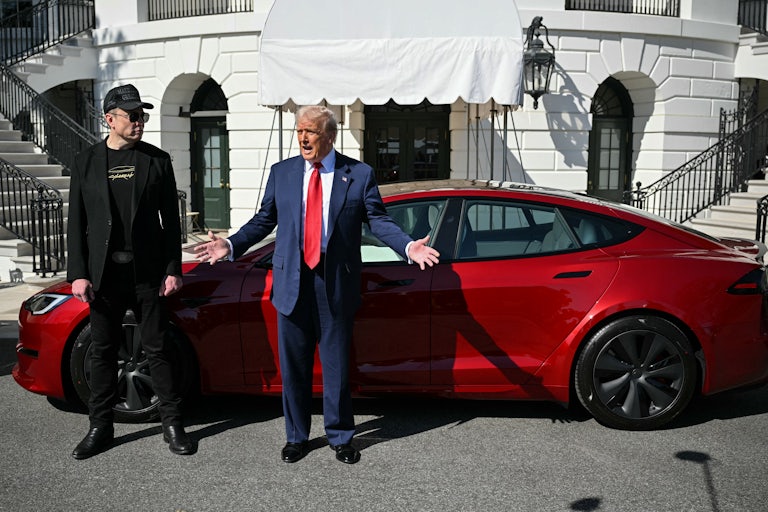 Trump and Musk as terrible car salesmen