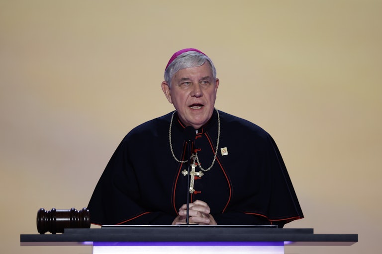 Jerome Listecki delivers the opening prayer at the Republican National Convention
