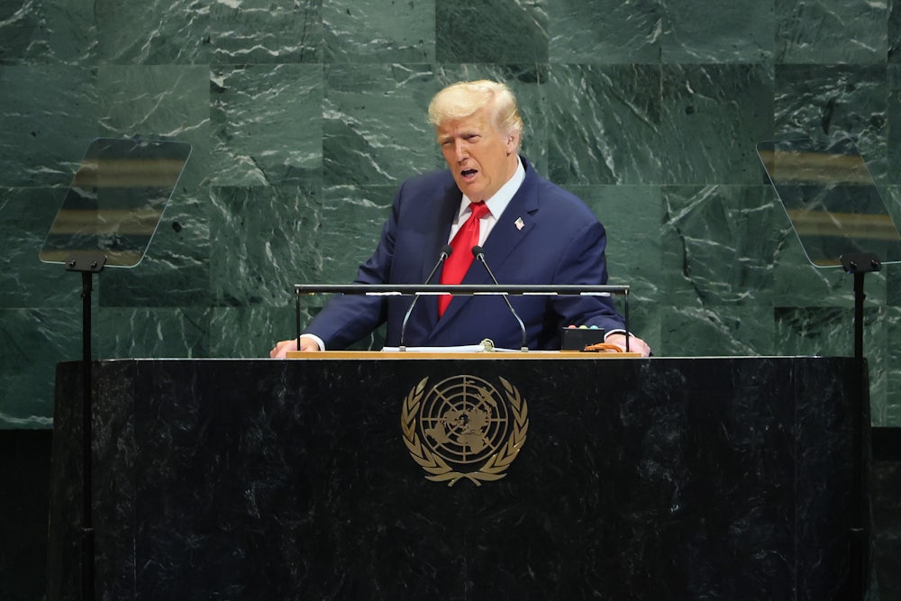 On September 23, Donald Trump addressed the United Nations General Assembly in New York City.
