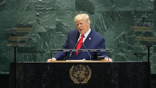 On September 23, Donald Trump addressed the United Nations General Assembly in New York City.