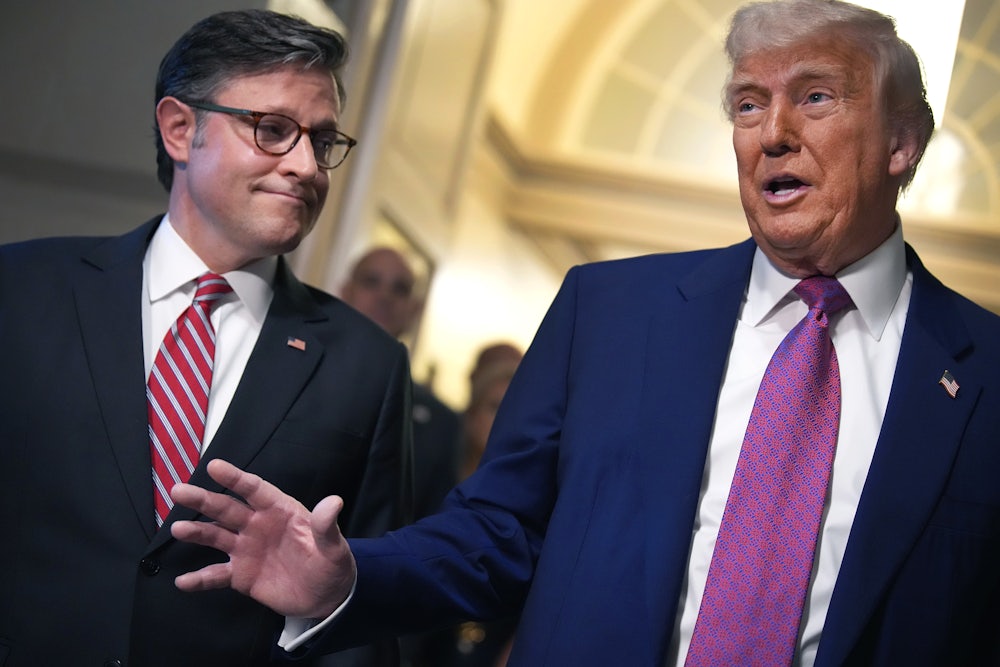 Trump and House Speaker Mike Johnson