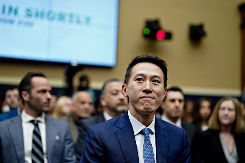 Shou Chew, chief executive officer of TikTok, testifies during a House Energy and Commerce Committee hearing.