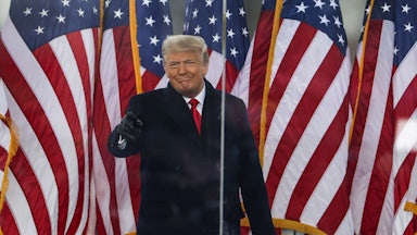 Former president Donald Trump speaks at "Stop the Steal" rally on January 6, 2021.