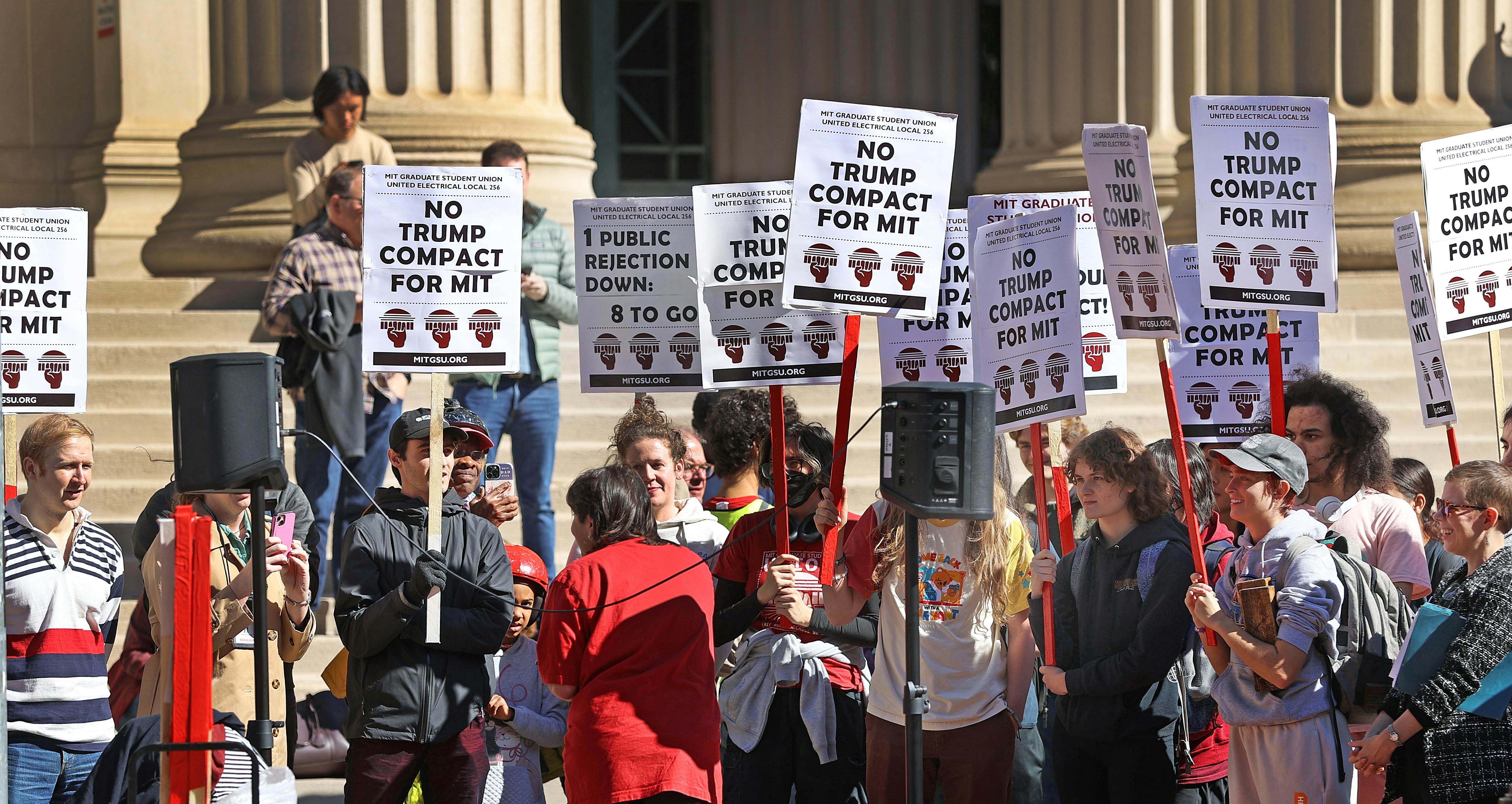 Students at MIT protesting Trump’s education agenda