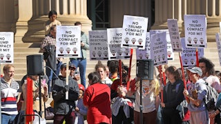 Students at MIT protesting Trump’s education agenda