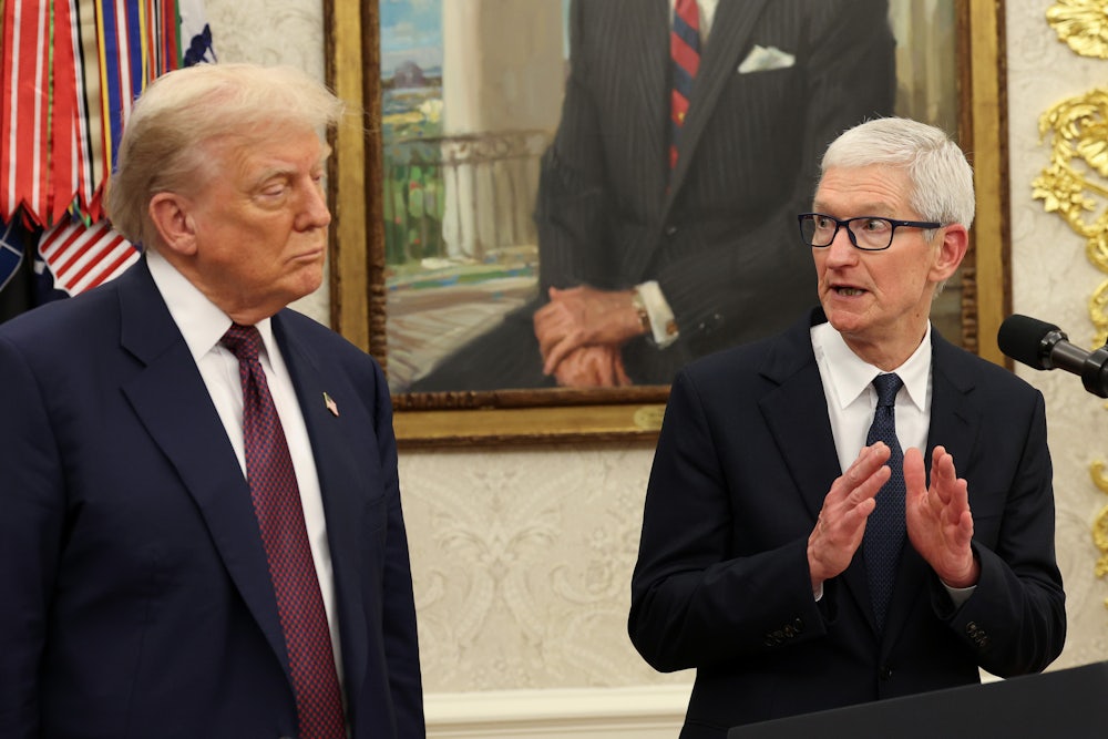 Apple CEO Tim Cook hopes he’s cringing enough in front of Donald Trump to stay on his good side.