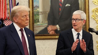 Apple CEO Tim Cook hopes he’s cringing enough in front of Donald Trump to stay on his good side.