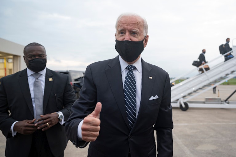 Joe Biden at New Castle Airport in Delaware