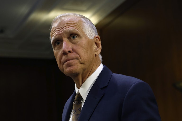 Senator Thom Tillis at a committee hearing.