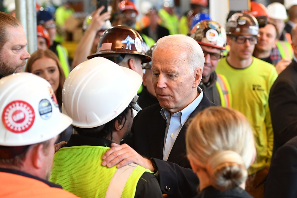 Biden at the Fiat Chrysler plant in Detroit