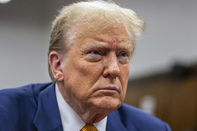 Donald Trump looks forward