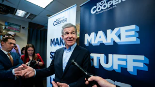 Roy Cooper on the campaign trail