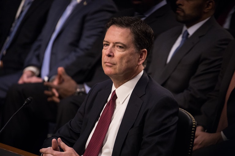 Former FBI Director James Comey testifies in Congress.