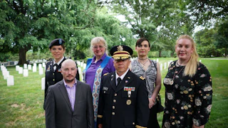 Transgender military veterans at Arlington National Cemetery in 2018