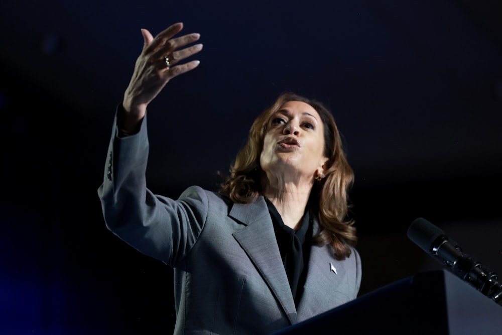 Kamala Harris speaks during an event in Atlanta, Georgia.