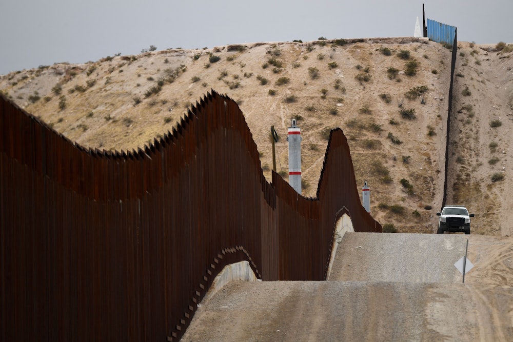 The US-Mexico border between New Mexico and Chihuahua state, December 2021