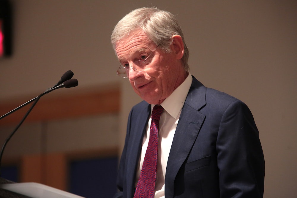 Harvey Mansfield speaking at the Art Museum at Arizona State University