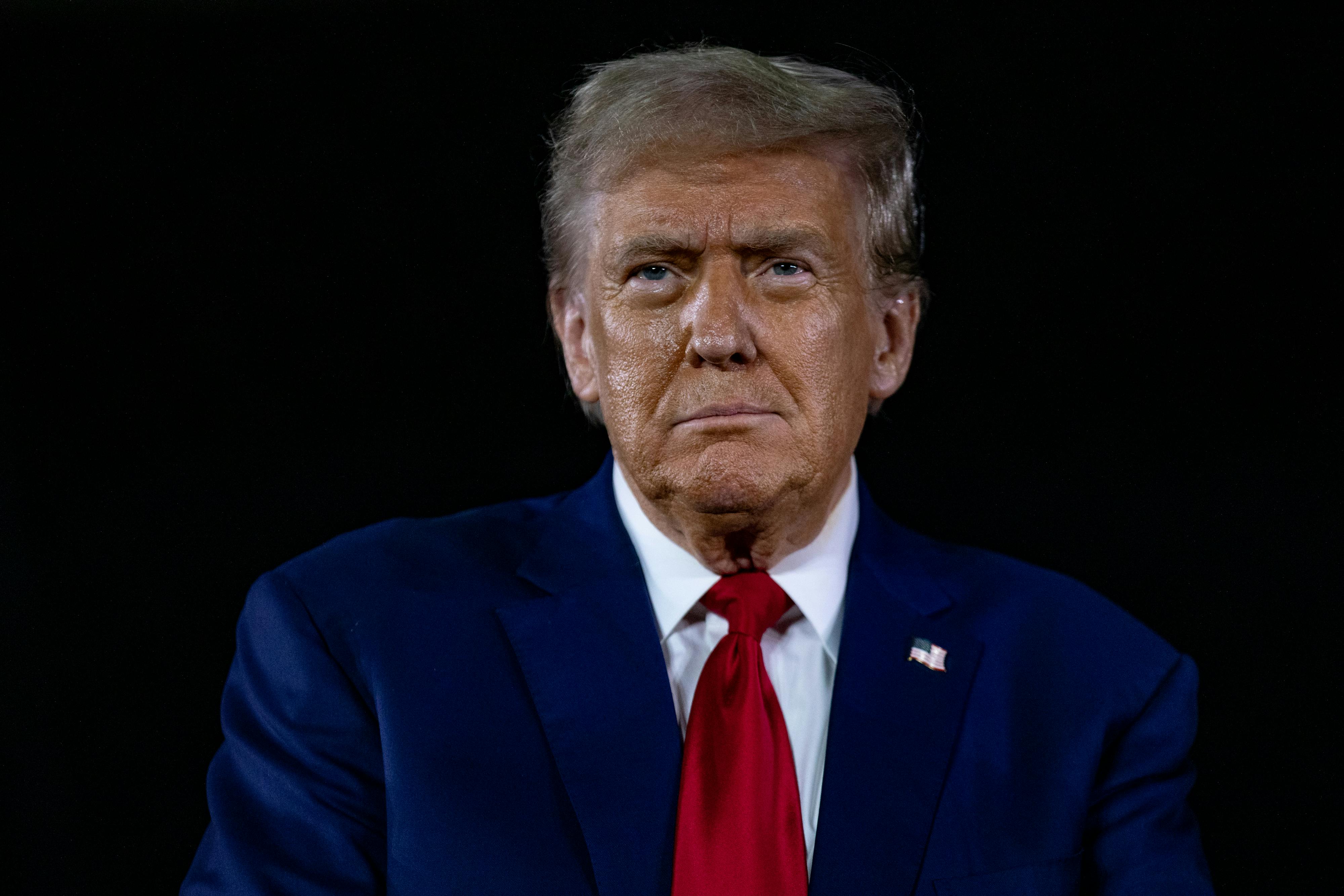 Donald Trump grimaces