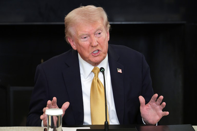 Donald Trump speaks with his hands.