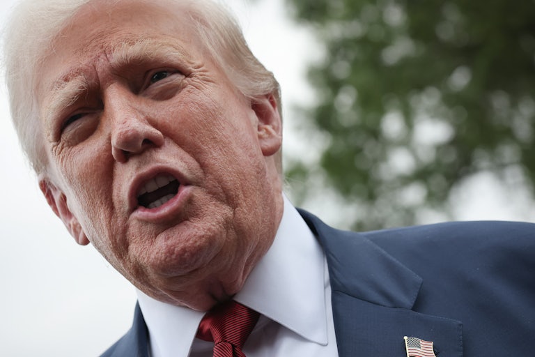 Donald Trump yells