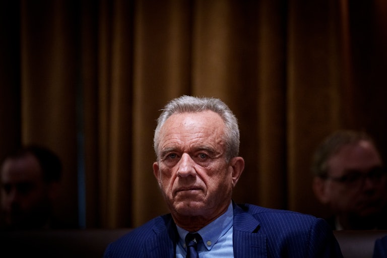 Robert F. Kennedy Jr. sits in Donald Trump’s Cabinet meeting