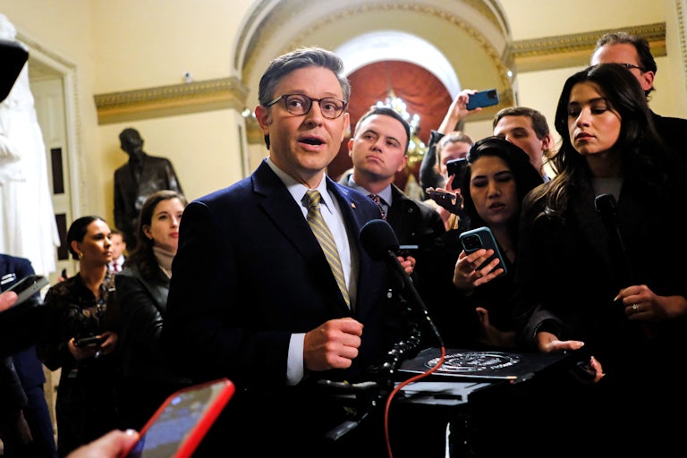 House Speaker Mike Johnson in the Capitol