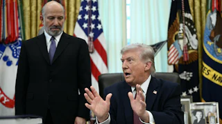 President Donald Trump and Commerce Secretary Howard Lutnick in the Oval Office of the White House