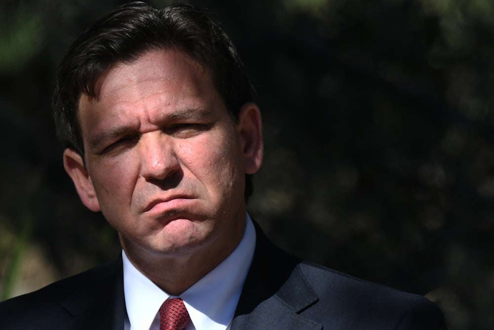 Ron DeSantis squinting