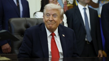 Trump smiling