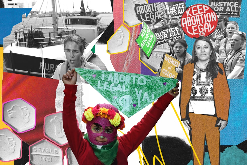 A collage showing some of the heroes of the pro-choice movement