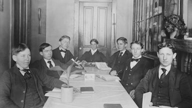 A group of American schoolboys in the 1890s.