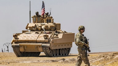 U.S. military troops in Syria in 2021.