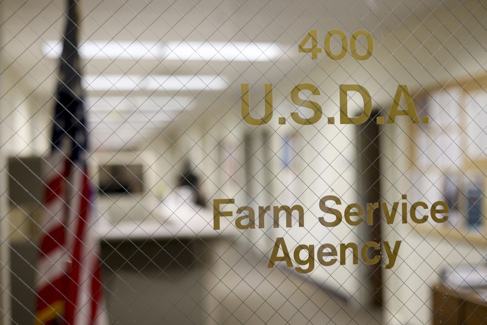 The entrance to the USDA Farm Service Agency office in downtown St. Paul, Minnesota.