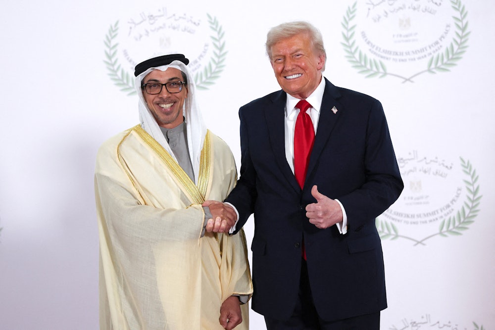 Trump and Sheikh Mansour bin Zayed Al Nahyan, UAE’s vice president and deputy prime minister