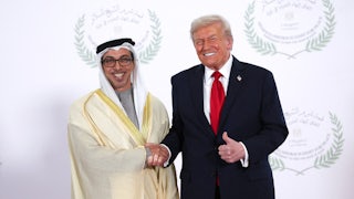 Trump and Sheikh Mansour bin Zayed Al Nahyan, UAE’s vice president and deputy prime minister