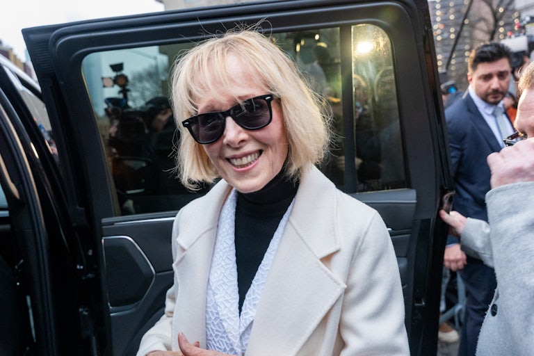 E. Jean Carroll smiles