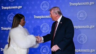 Nicki Minaj speaks with Trump