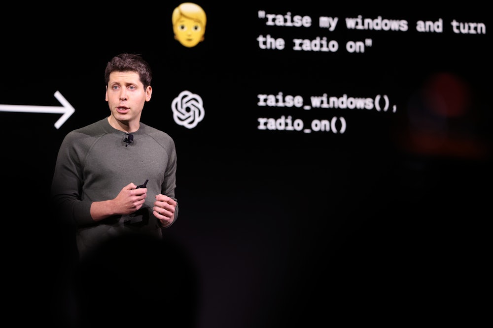 OpenAI CEO Sam Altman speaks at an event