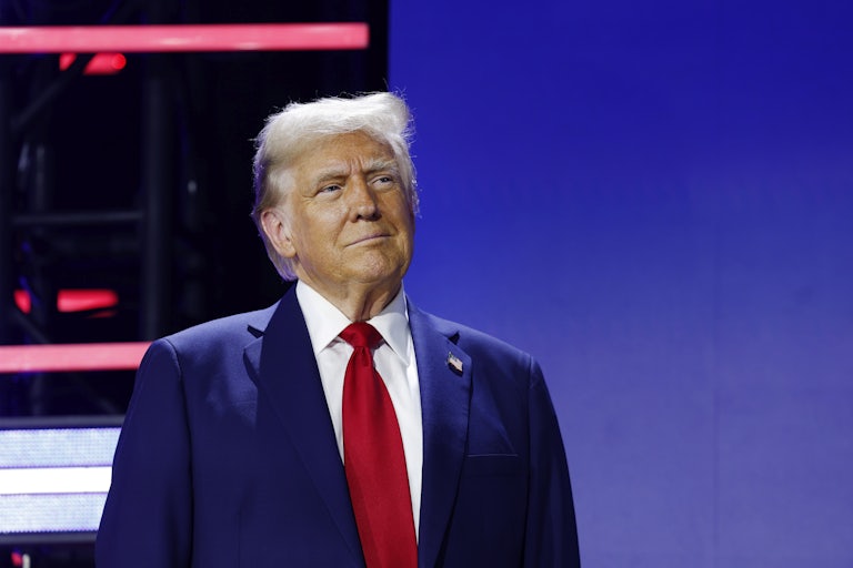 Donald Trump smiles