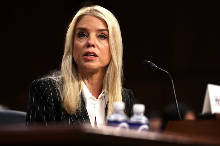Pam Bondi in her confirmation hearing for attorney general