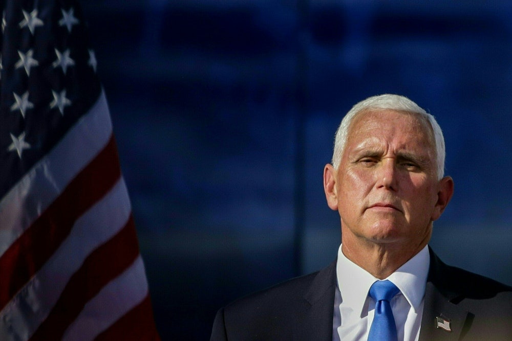 Mike Pence speaks at a rally in Florida.