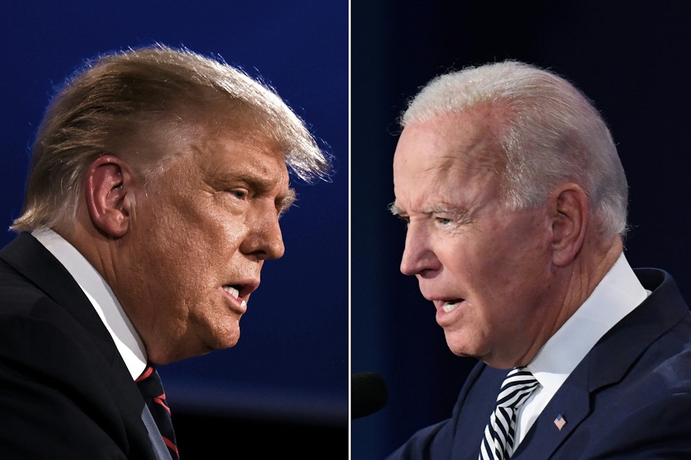Donald Trump and Joe Biden during the first presidential debate