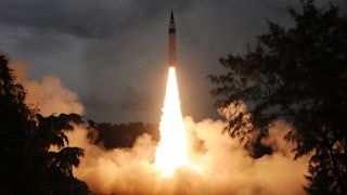 India testing a long-range nuclear-capable missile