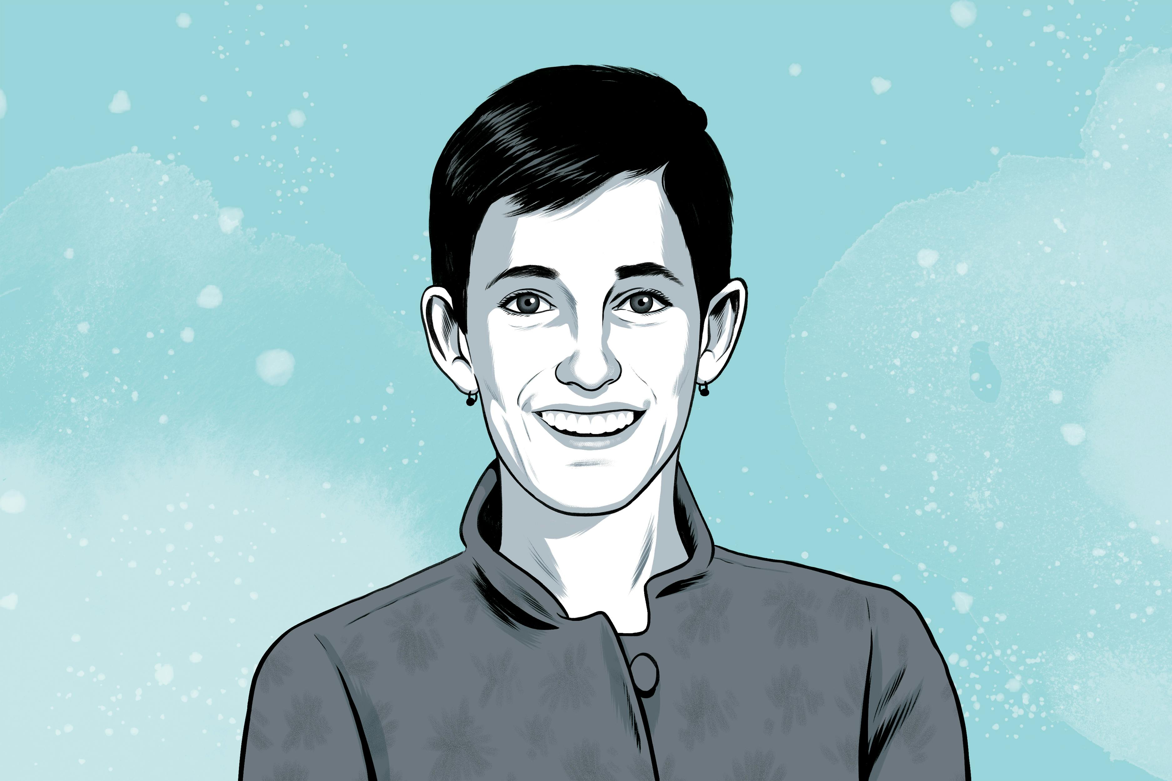 An illustrative portrait of federal judge Paula Xinis of Maryland 