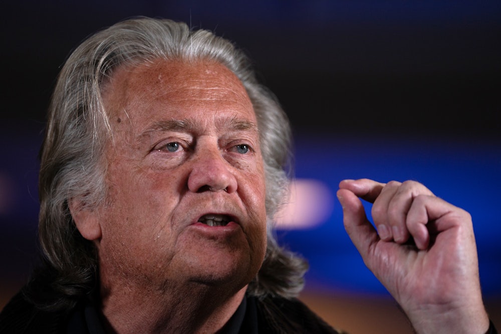 Steve Bannon pointing