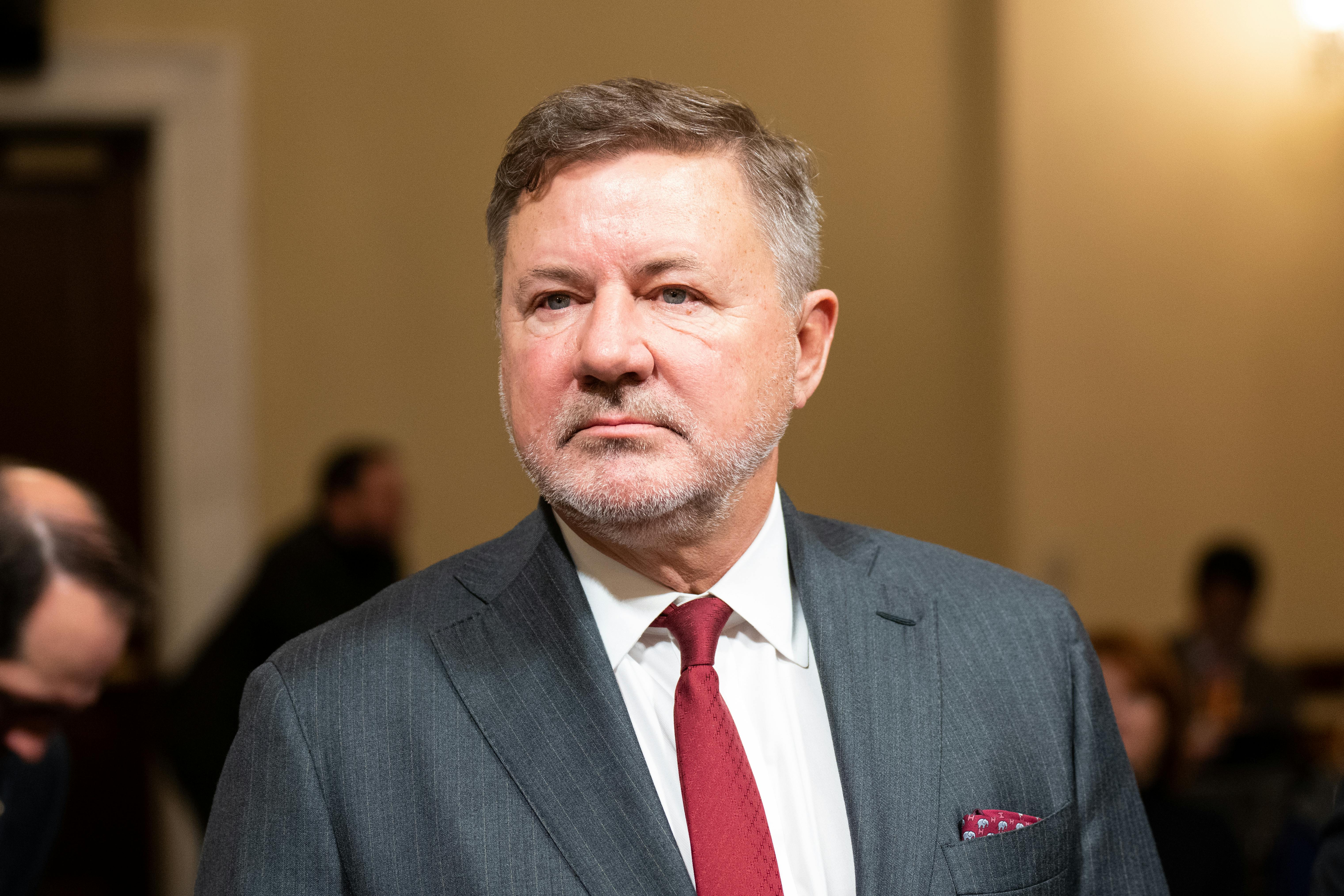 Oklahoma Attorney General Gentner Drummond arrives to testify during a House Homeland Security Committee hearing.
