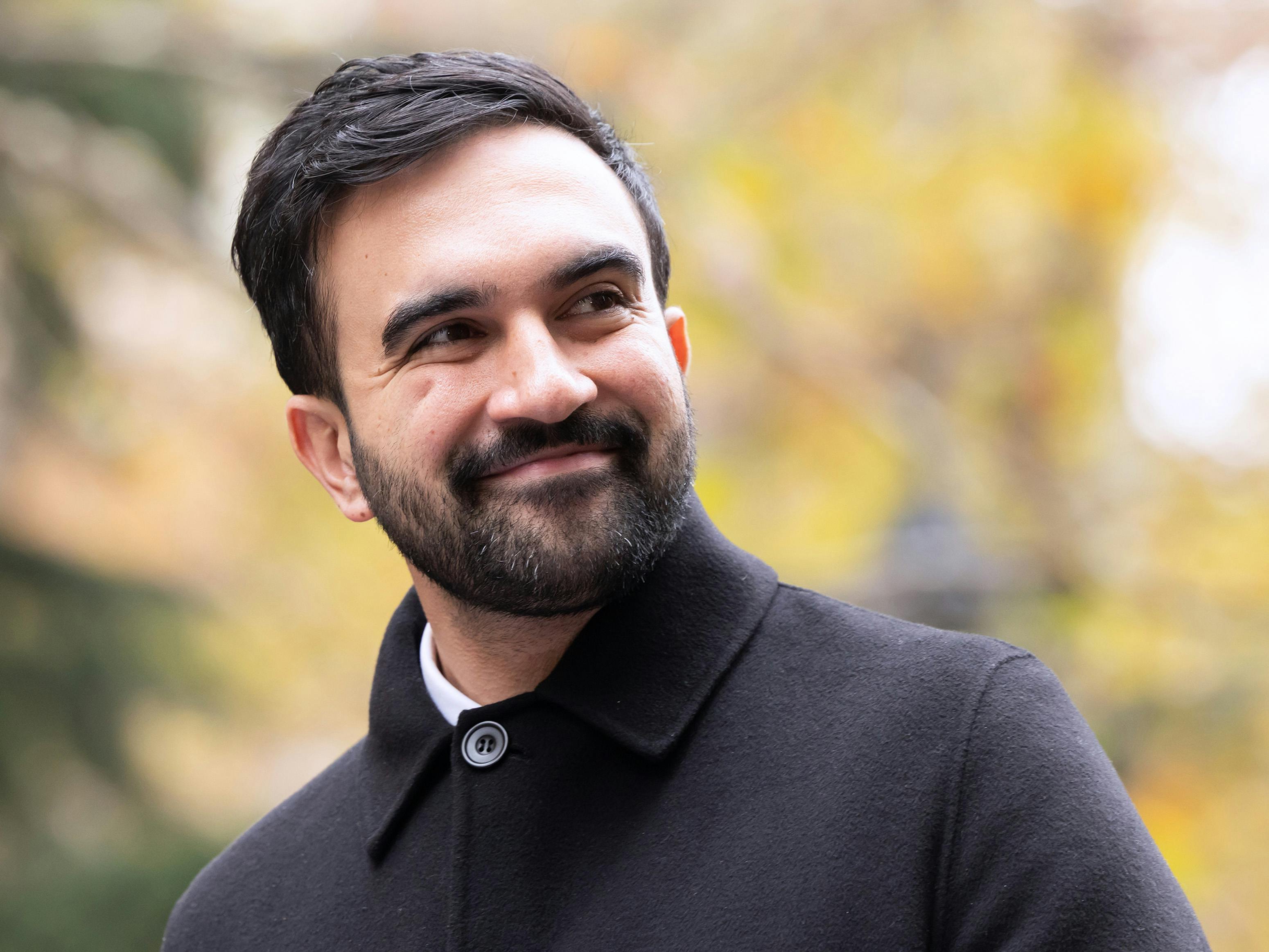 NYC Mayor-elect Zohran Mamdani smiles