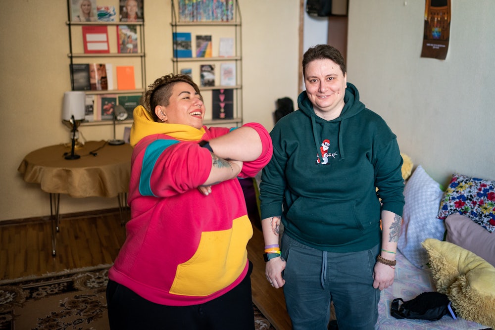 Olya Onypko and Jul Sirous of KyivPride